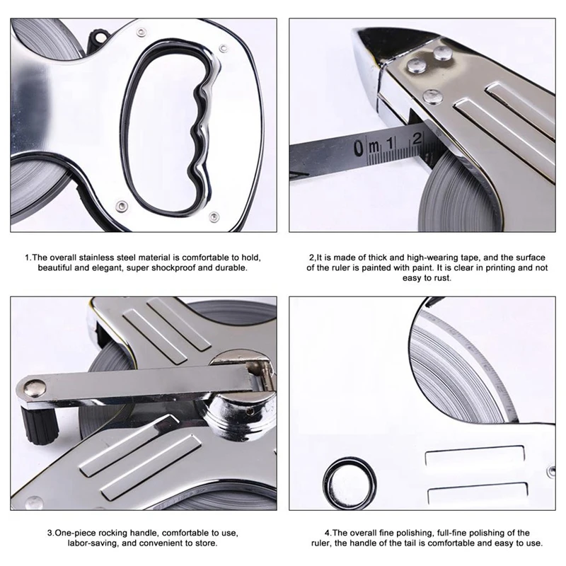 Топ Метрическая 30 м портативная полка из нержавеющей стали линейка толстая и