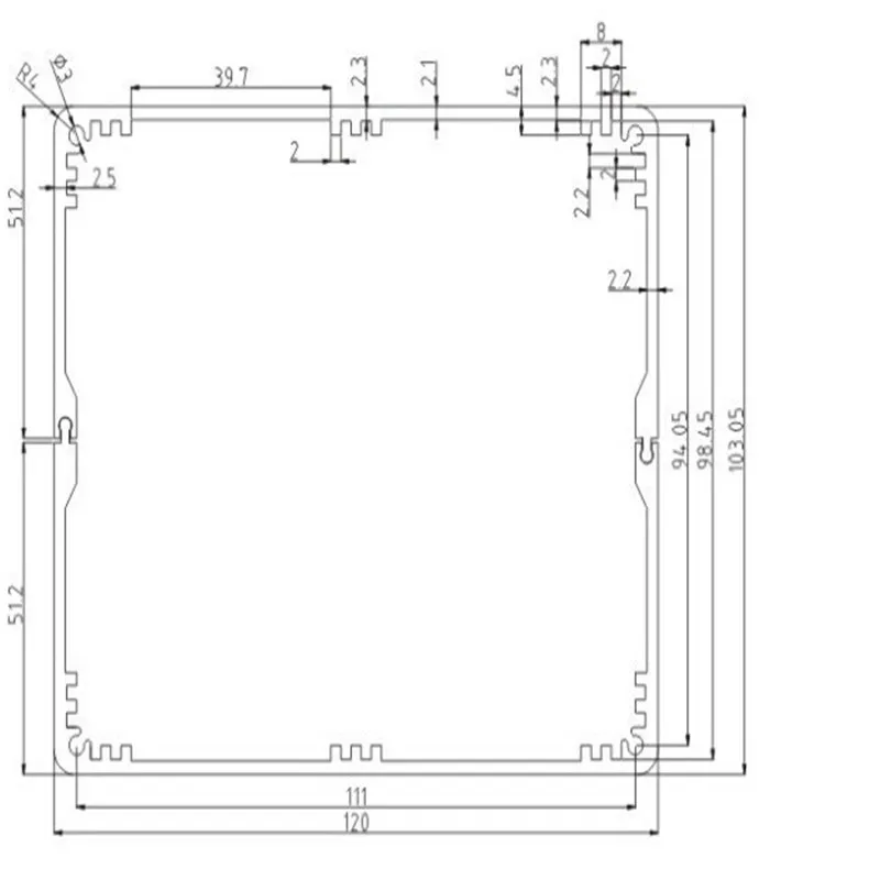 1 шт. алюминиевый корпус с гладкой поверхностью для электроники соединительный