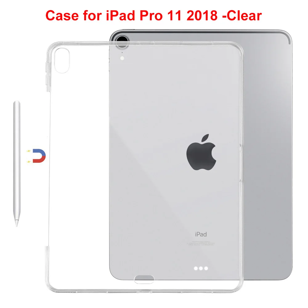 Pro 11-Clear Redlai чехол для iPad 10,2(7th Gen) Ультратонкий Мягкий ТПУ силиконовый прозрачный чехол для iPad Pro 11 и 12,9 чехол - Цвет: Pro 11-Clear