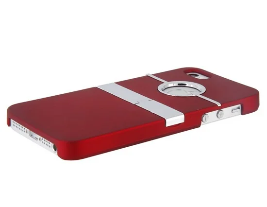 Plated Decorative Strips Design Matting PC Protective Case case for iphone 5 (Red) |