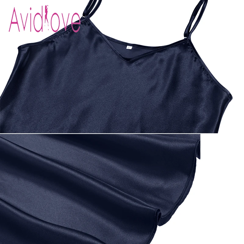 Avidlove Сексуальная Домашняя одежда платье для сна Женская атласная пижама ночные
