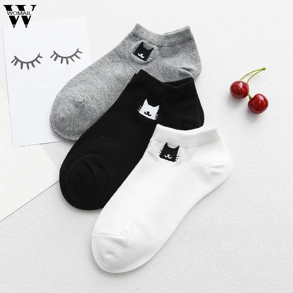 Носки женские унисекс повседневные хлопковые носки забавные с вышивкой в виде