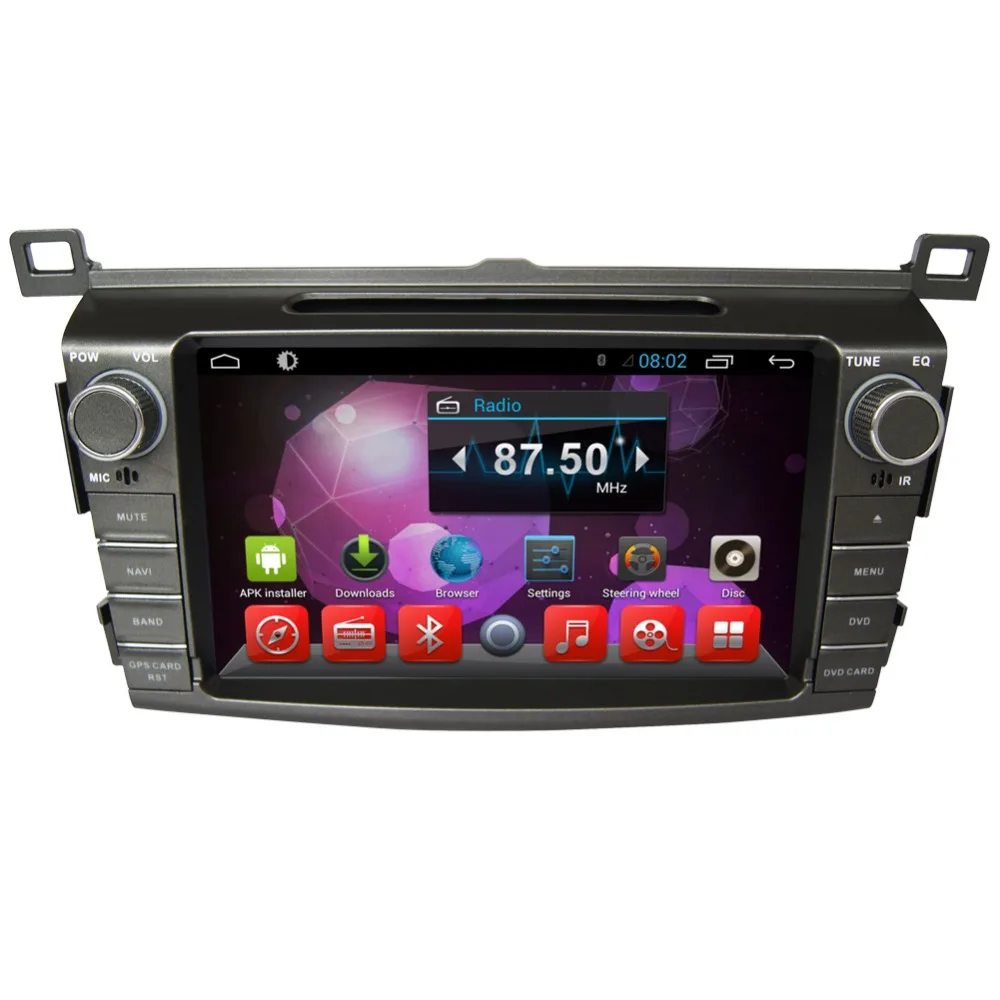 8 &quotHD 1024*600 четырехъядерный Android 6 0 Автомобильный DVD Радио GPS навигационный плеер