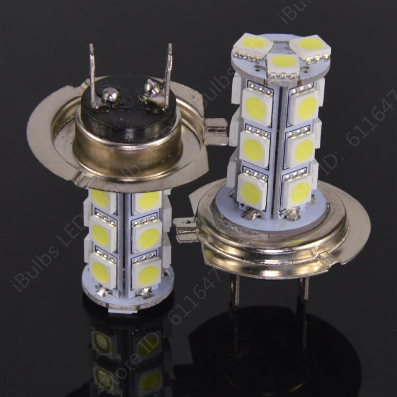 2 шт. Новый H7 Автомобильный светодиодный светильник авто 18 SMD 5050 белый