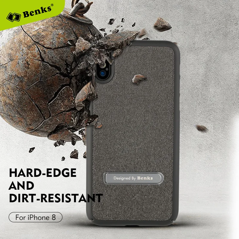 Benks for iPhone 7 8 plus/X PC kickstand frame denim inclusive protective mobile phone hard case full cover shell dirt-resistant |