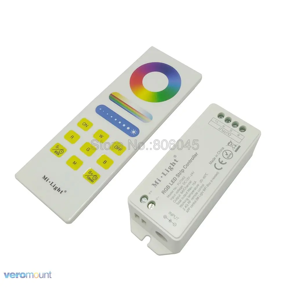 FUT043A DC12V 24V 15A Mi.light RGB LED Controller with 2.4G Wireless Timing Function Remote Signal Auto-transmission Auto-Sync | Лампы и
