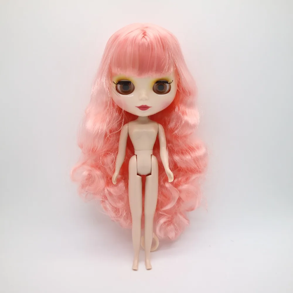 Обнаженная кукла blyth, розовые волосы фабричная кукла, подходит для DIY ksm32147