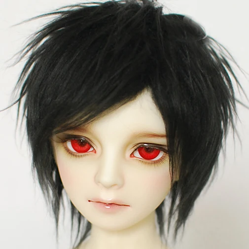 BJD парик из плюша короткий черный для 1/4 1/3 17 &quot24&quot высокий MSD SD DK DZ AOD DD кукла