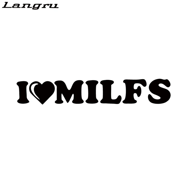 Langru I Love Milfs турбо наклейка забавная виниловая Автомобильная евро гонок Наклейка
