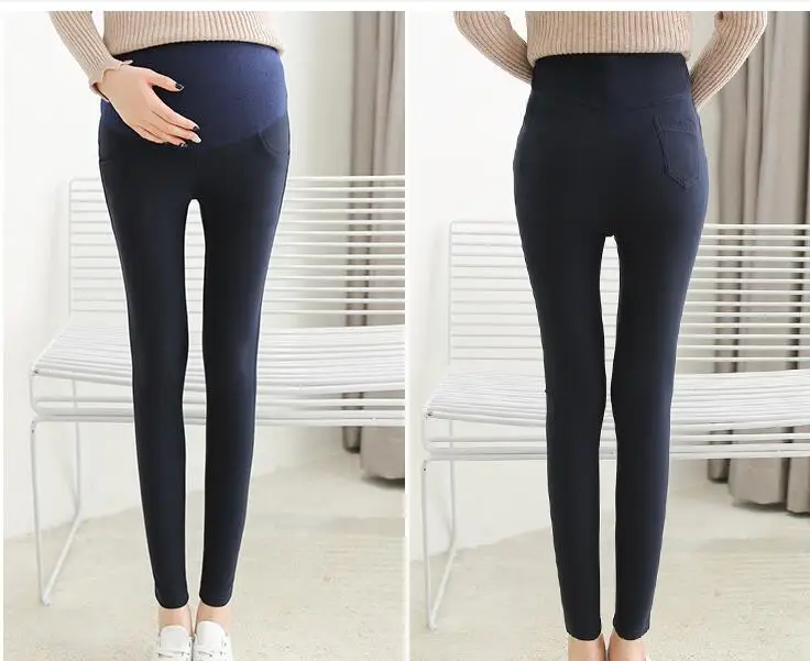 Летние Осенние хлопковые леггинсы для беременных Брюки женщин Леггинсы с