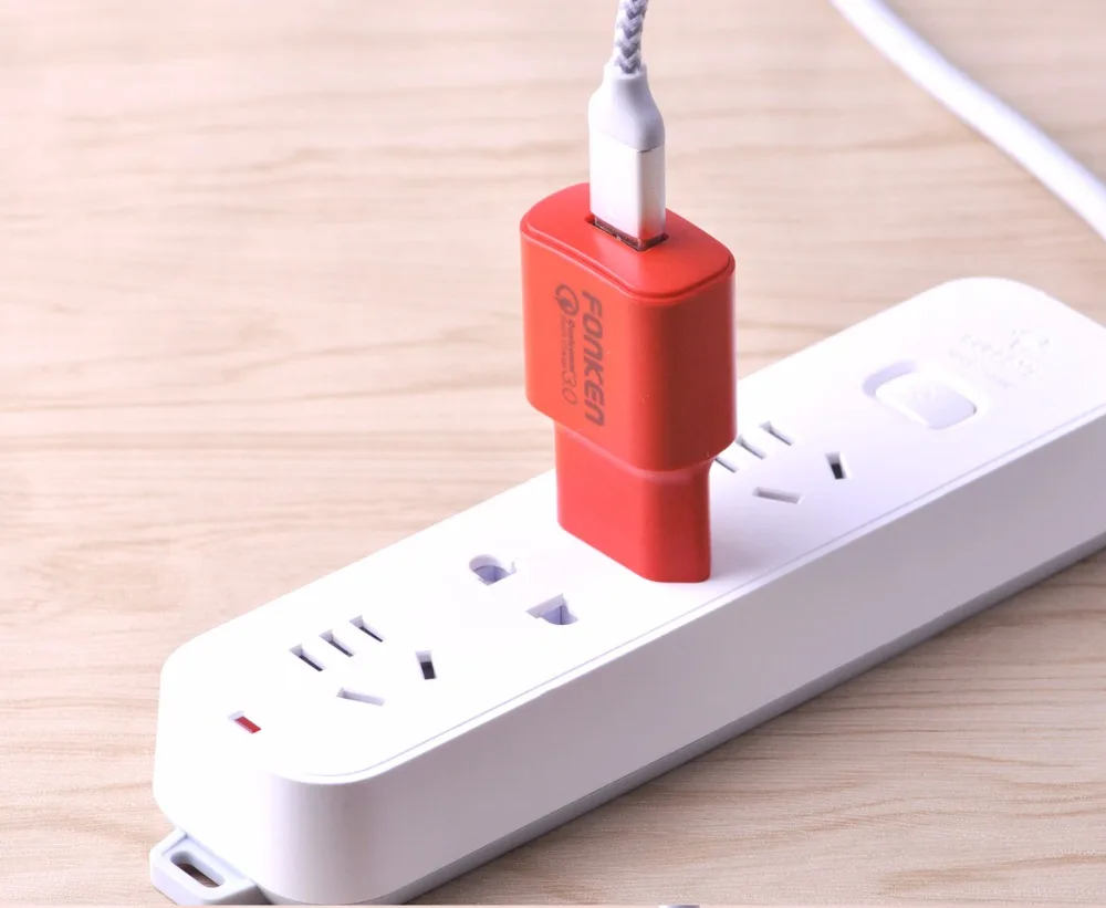 Яркое быстрое зарядное устройство FONKEN Quick Charge 3,0 USB зарядное устройство 18 Вт Быстрая зарядка QC3.0 QC2.0 адаптер для зарядного устройства мобильного телефона