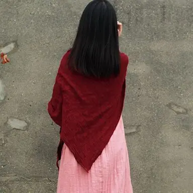 Хлопковый однотонный треугольный шарф Ms. S394|scarf shawl|triangle scarftriangle shawl |