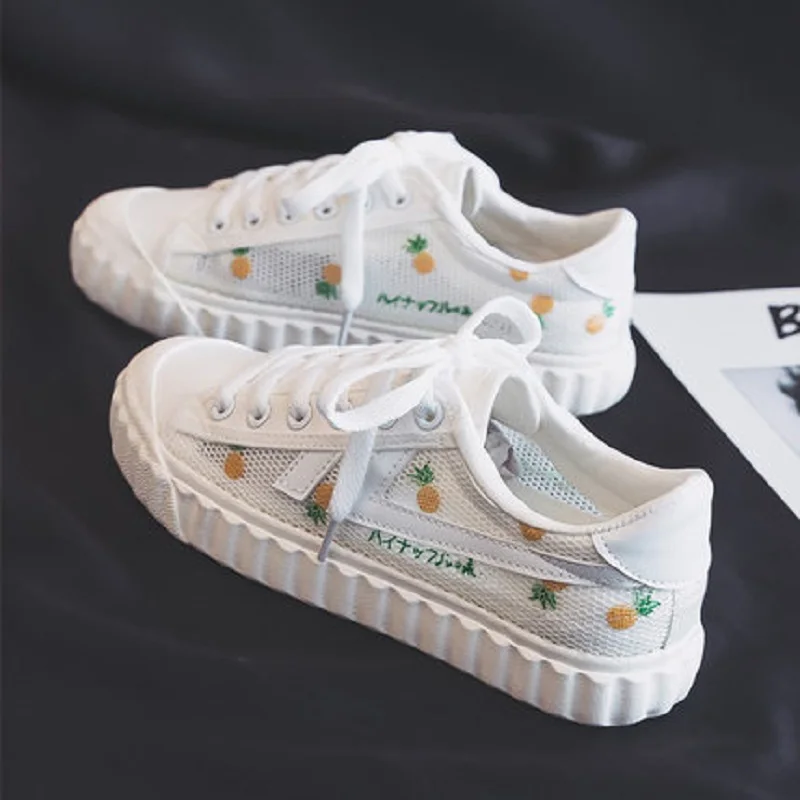 Парусиновая обувь из сетчатого материала Новинка 2019 года летние туфли на плоской