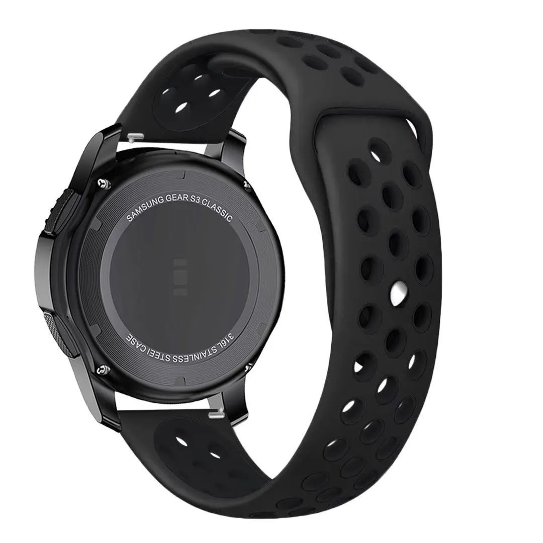 20 мм 22 мм силиконовый ремешок для samsung gear sport S2 Classic S3 Frontier запасной ремешок amazfit Bip Lite huawei Watch 2