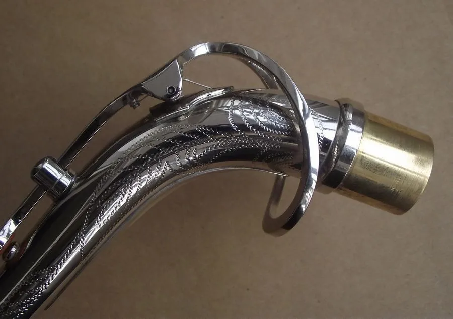 Новый Alto для саксофона на шею Никель покрытием резные конструкции