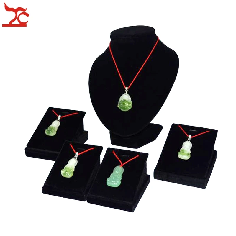 5 шт. черный бархат ювелирные изделия Витрина Ожерелье Бюст Держатель кулон