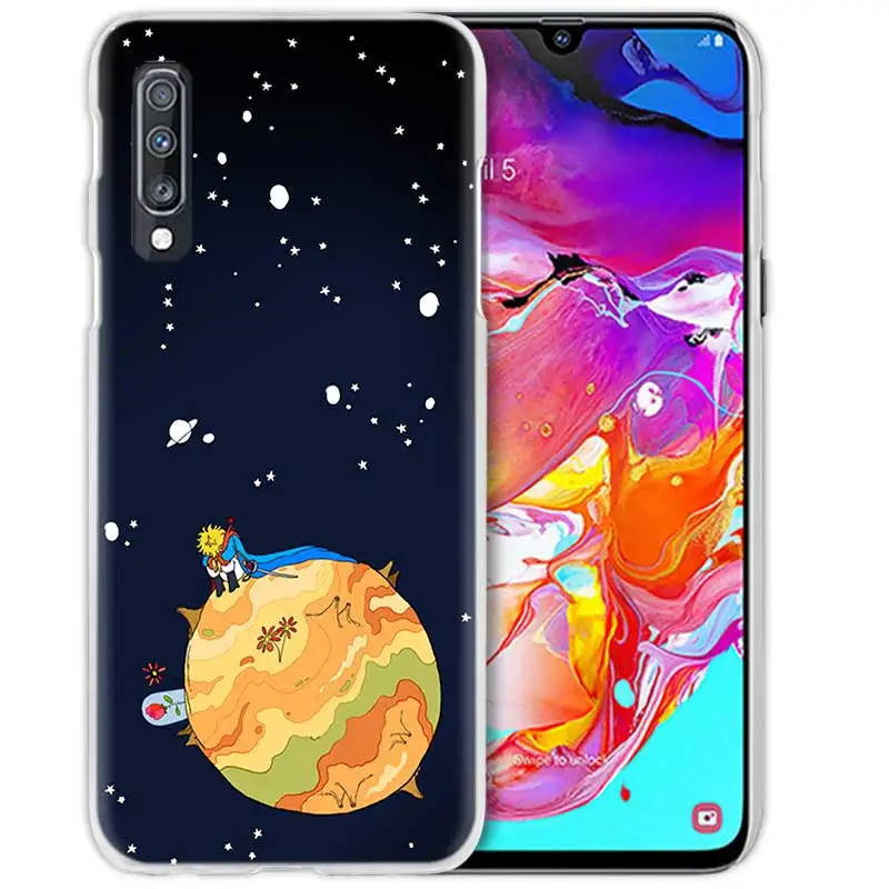 С принтом «Маленький принц», чехол с лисой для samsung Galaxy A50 A70 A20e A40 A30 A20 A10 A8 A6 плюс A9 A7 Жесткий Прозрачный поликарбонатный чехол для телефона чехол