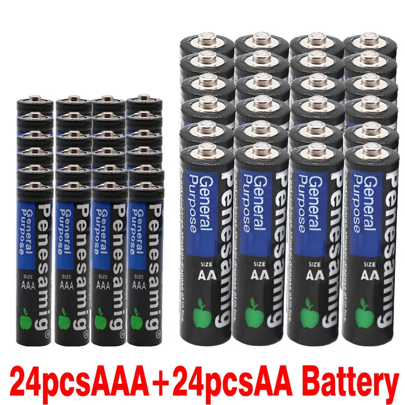 AA20PCS + AAA20 шт 100% Новый 1 5 В AAA батарея 3a щелочной цинк углерода LR03 SUM4 и в aa 2a Щелочная