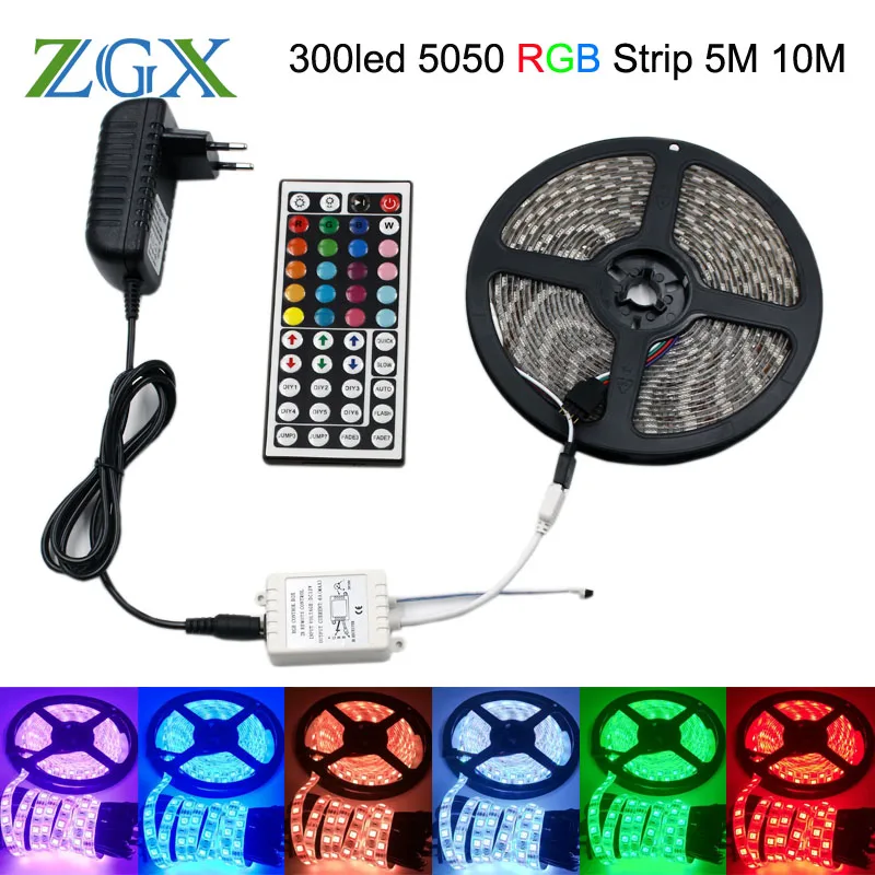 SMD RGB Светодиодные ленты Light 5050 60LED/M Гибкая неоновый Декор лампы Тира лента диода 44