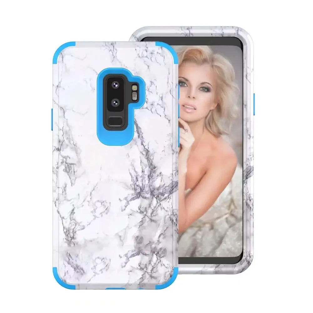 Yacabee For Samsung S9 Plus Case Hard Back 3 In 1 Full Heavy Protection Fitted Phone Dirt-resistance |