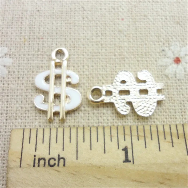 10 шт. 20*12 мм DIY дешевые ручные детали Эмаль Подвески сплав американский доллар