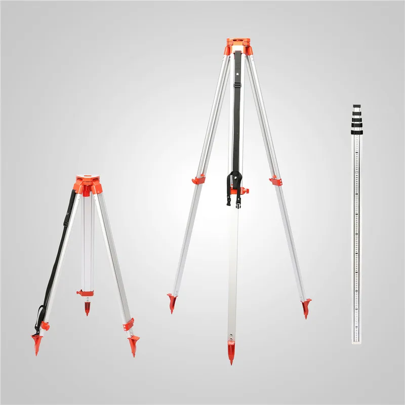 

ROTARY RED LASER LEVEL+TRIPOD+STAFF LAYOUT TOOL REMOTE CONTROL 5 DEGREE RANGE