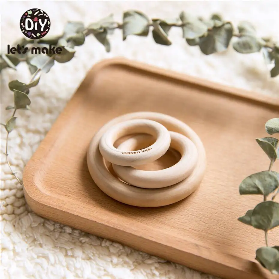 Let'S Make Baby Teether 50 шт бук Bpa бесплатно Деревянный Прорезыватель для зубов детский