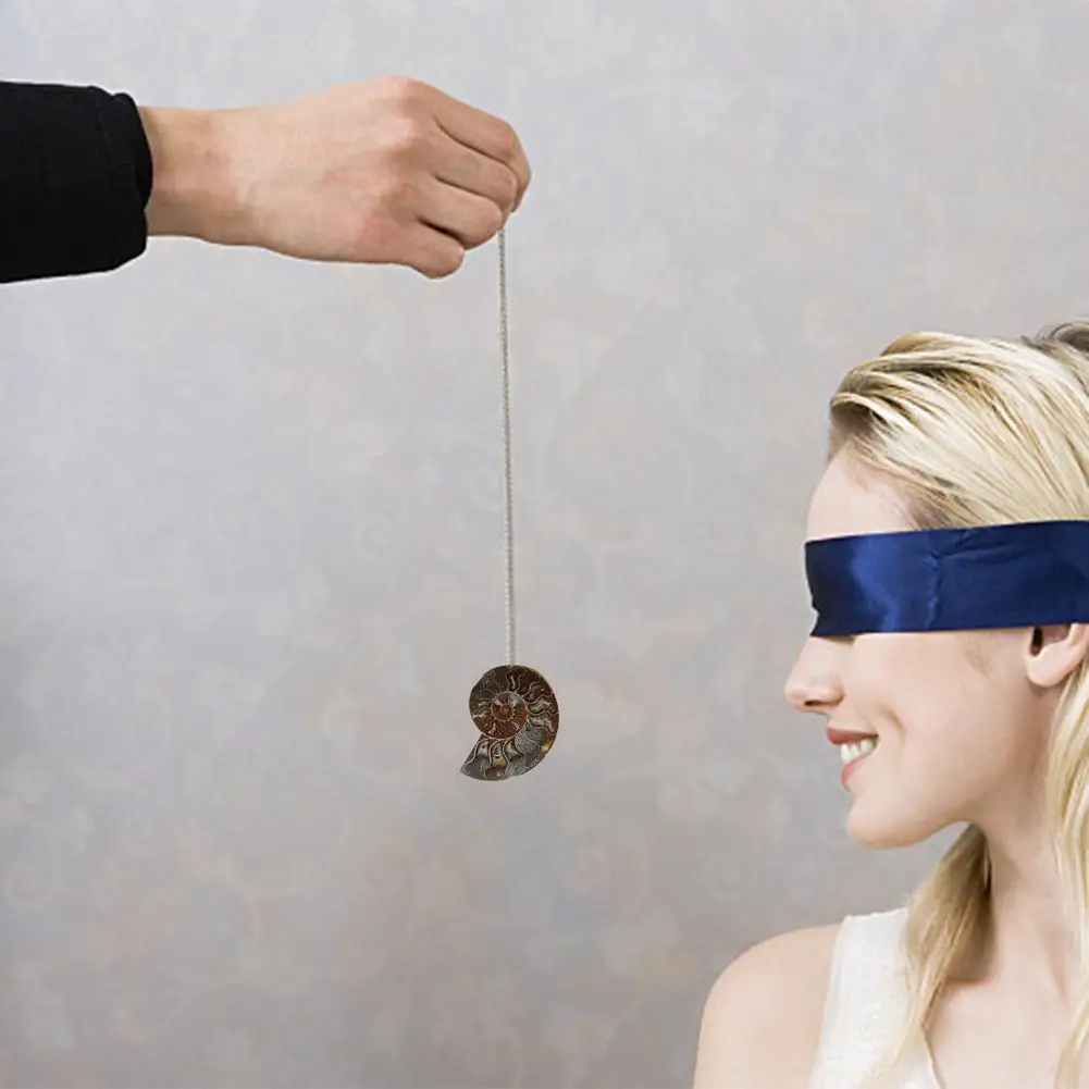 Натуральное ожерелье с подвеской из окаменелой раковины необработанный камень