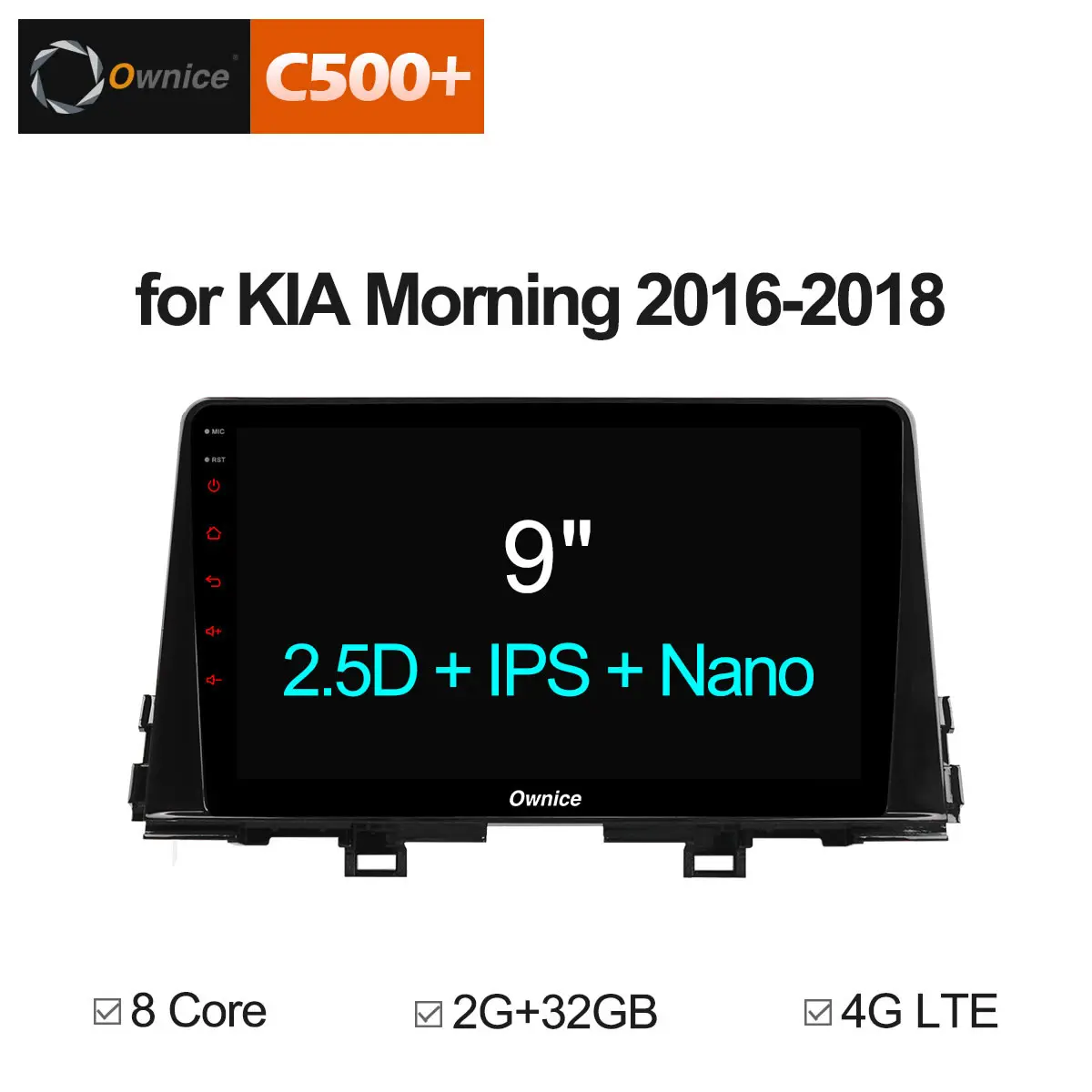 Ownice C500 + G10 Ocat Core Android 8 1 автомобильный DVD для Kia Picanto 2016 2018 и Утро 2017 радио аудиоплеер