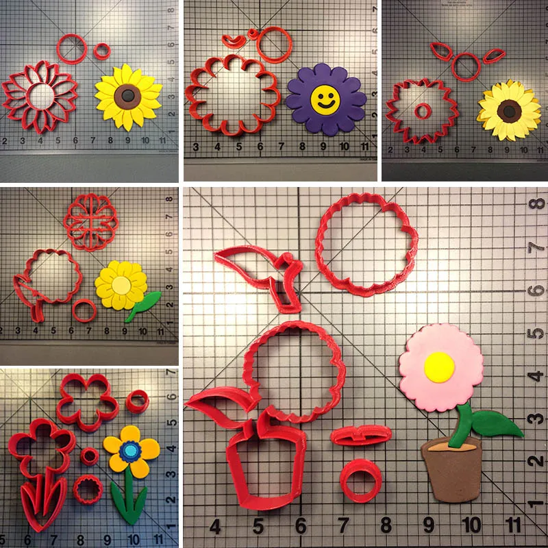 Подставка для торта с красивыми цветами набор выпечки 3D на заказ Подсолнухи