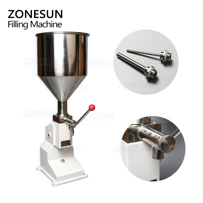 ZONESUN A03 новая ручная фасовочная машина (5 ~ 50 мл) для крема шампуня косметического
