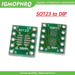 10 шт., переходник SOT23 MSOP10 UMAX к DIP10, плата DIP Pin, адаптер шага SOT-23 MSOP-10 к DIP-10