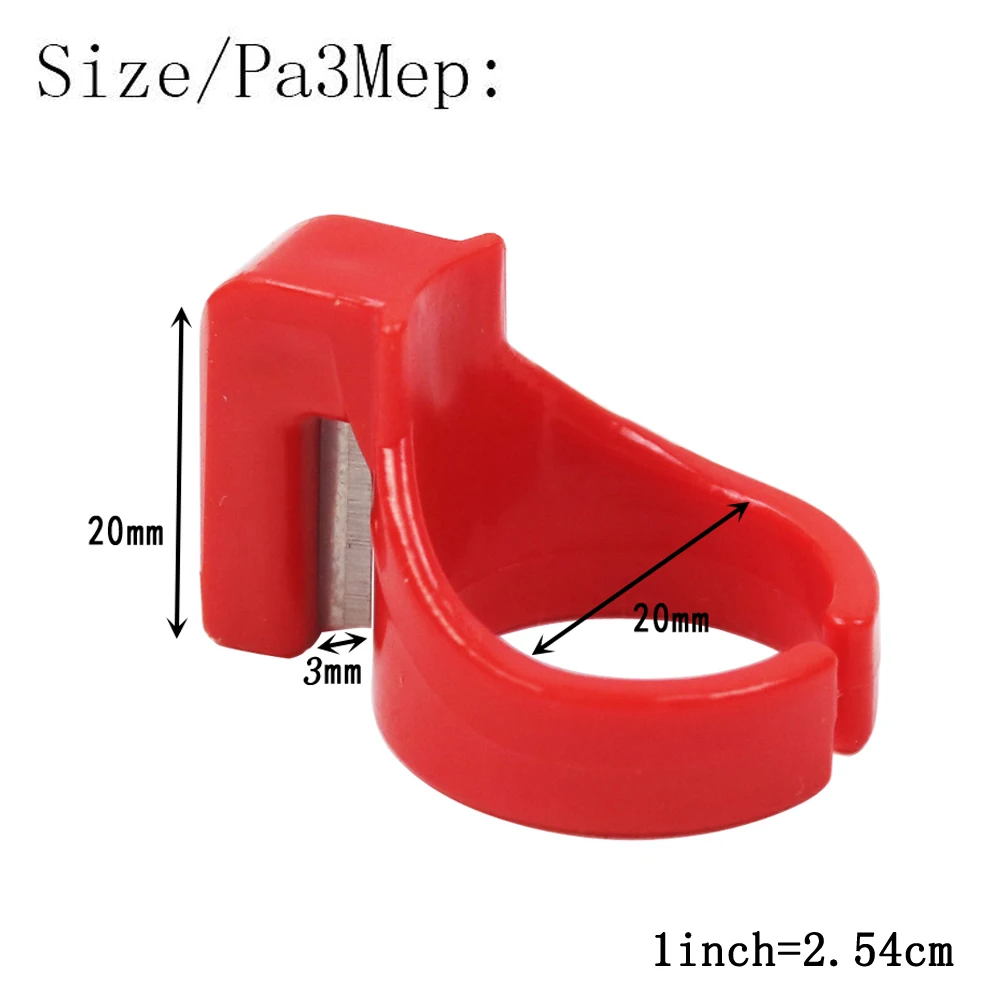 Случайный цвет 2 шт палец нож кольцо стеганая резьба резак наперсток Швейные