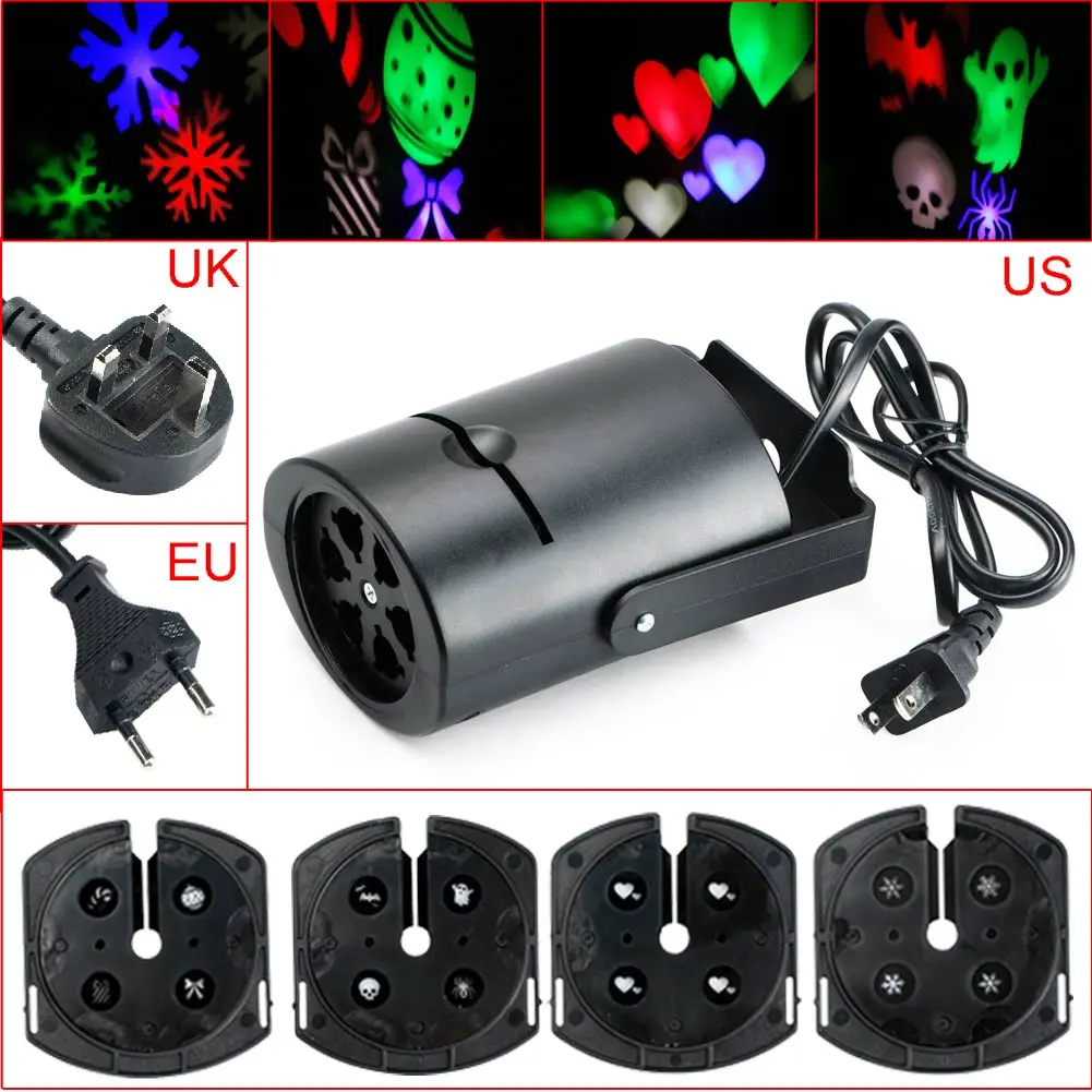 Светодиодный Ландшафтный лазерный проектор с снежинками и любящим сердцем