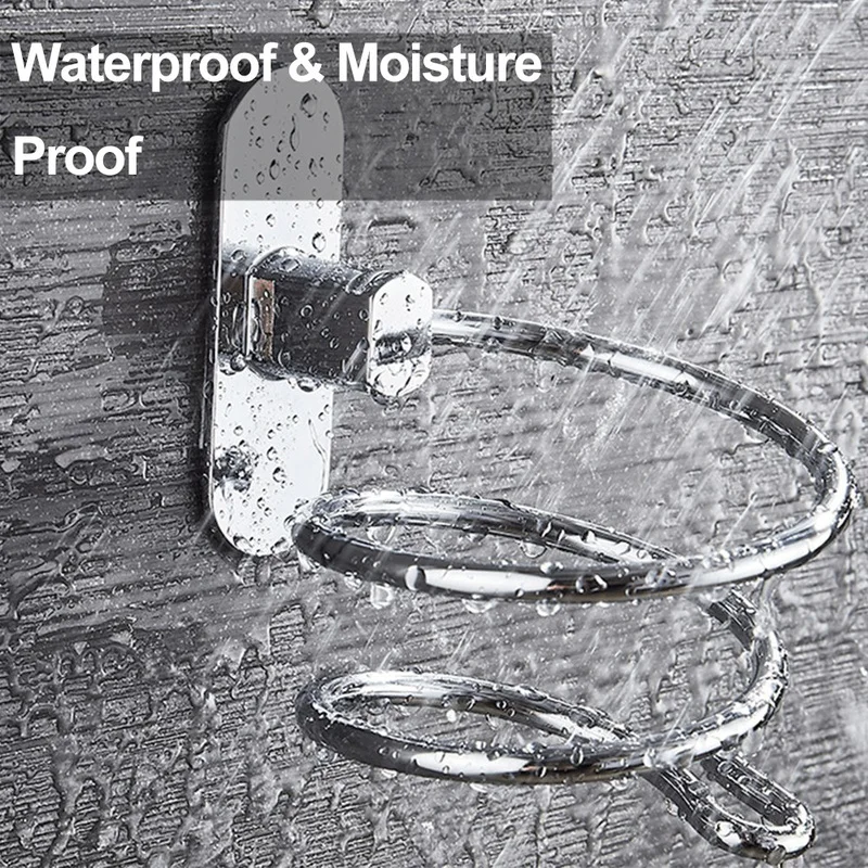 Металлическая спиральная подставка для фен прочная сушки аксессуары ванной