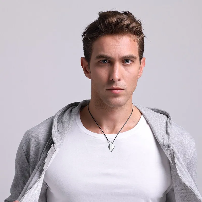 Мужские ожерелья острый и твердый вольфрамовый твердосплавный ромбовидный