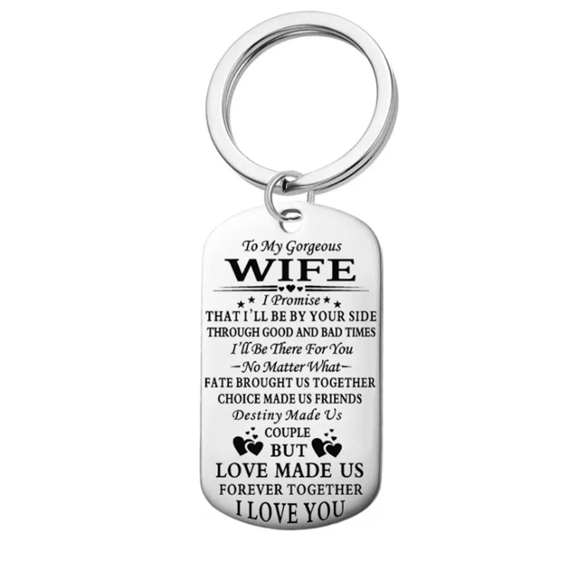 Новинка модные креативные брелоки из нержавеющей стали с надписью для женщин и