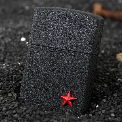 38*58 мм CCCP СССР черная керосиновая Зажигалка Красная звезда мини газовая