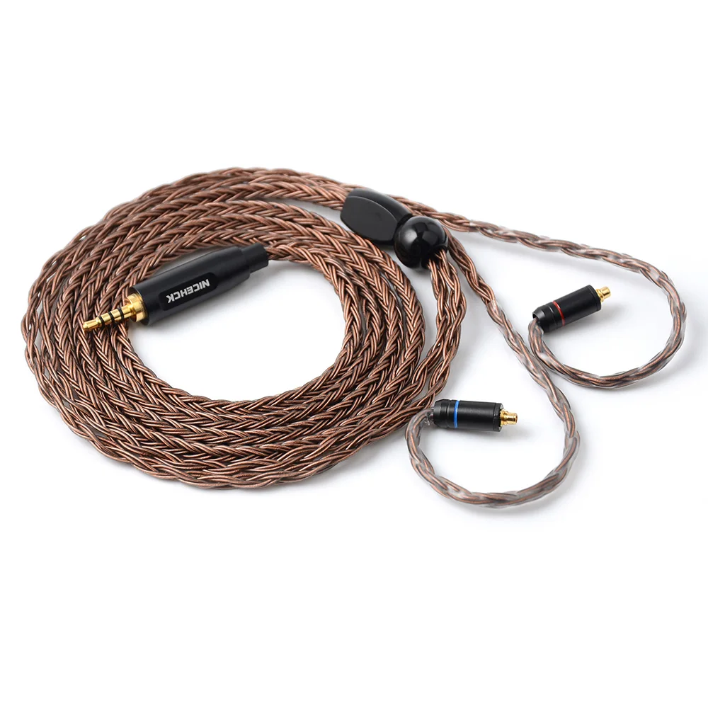 Nicehck 16 Core чистый Медь обновления HIFI кабель 3,5/2,5/4,4 мм разъем MMCX/2Pin для kzzsn/AS06/ZS10 CCAC16/C10 nicehck NX7/F3/M6
