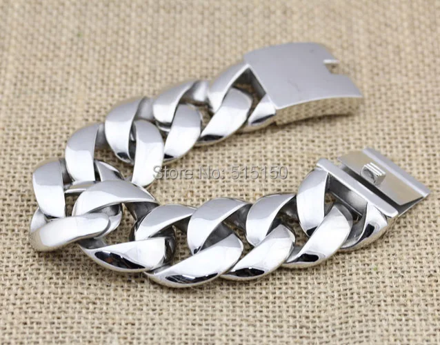 Мужские браслеты большие тяжелые 9 дюймов длиной 32 мм из нержавеющей стали 316L |
