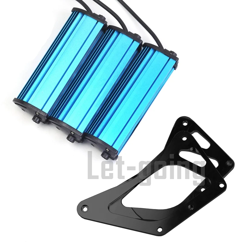 blue in black holder Ретро CG светодиодный Кронштейн передней вилки мотоцикла MSX125 головной светильник Универсальный Для Honda Grom MSX125 125SF 2013- противотуманный светильник - Цвет: blue in black holder