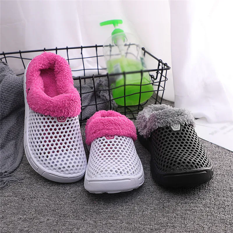 2018 мужские и женские зимние плюшевые домашние тапочки унисекс Повседневная