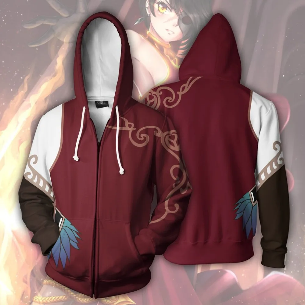 RWBY толстовка с капюшоном Рубиновая Роза аниме куртка зимняя Мужская и Женская 3D