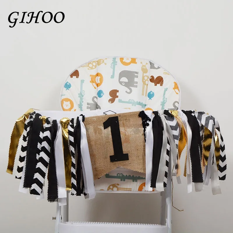Новинка 1 комплект детский Baby Shower баннер 1th один флаг розовый День рождения