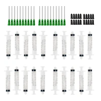 20set 10ml plastic syringe with 1 5inch 14g blunt tip needles for lab and industrial dispensing adhesives glue soldering tools