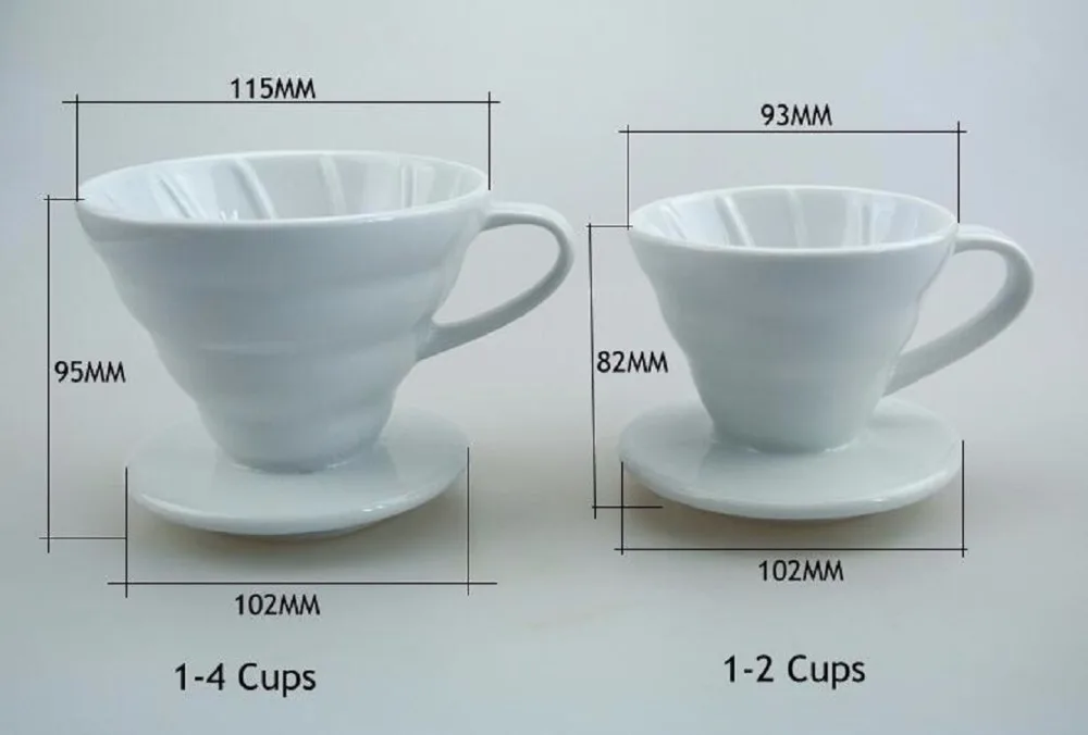 V60 стиль кофе капельный фильтр чашка керамика кофе капельница 1 чашки/2 чашки кофе пивоварения фильтр чашка