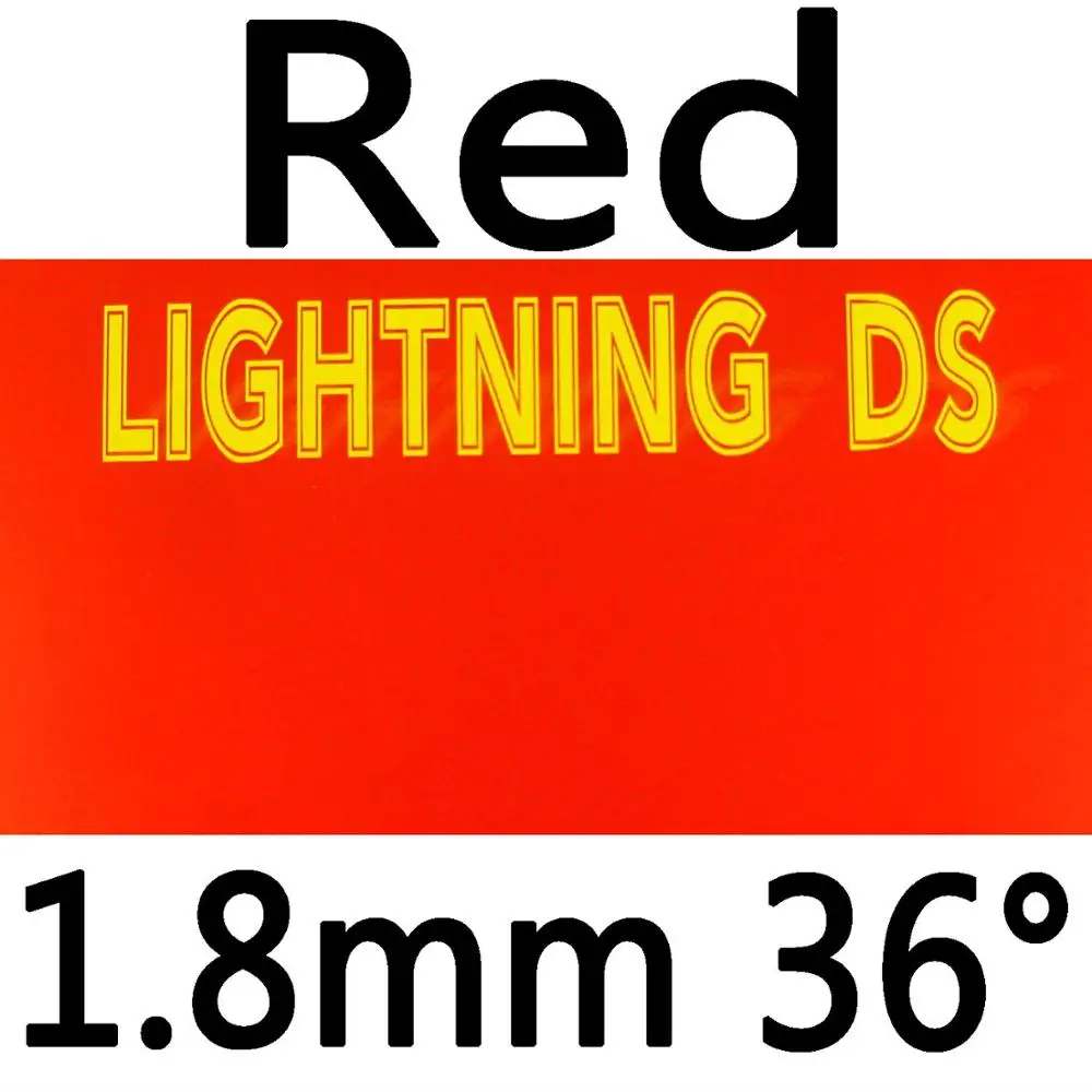 red 1.8mm H36 61 second Lightning DS NON-TACKY Pips-в настольный теннис пинг-понг резиновый с губкой для combe ракетки для пинг-понга - Цвет: red 1.8mm H36