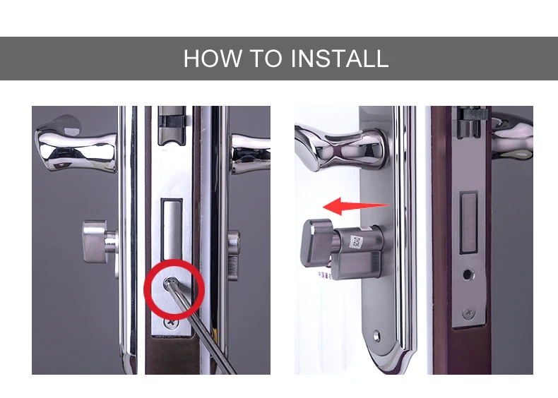 Цилиндр дверного замка из меди/латуни, для помещений, спальни, голубого цвета, 70x29 мм, с 3 ключами, аксессуары для ручного замка