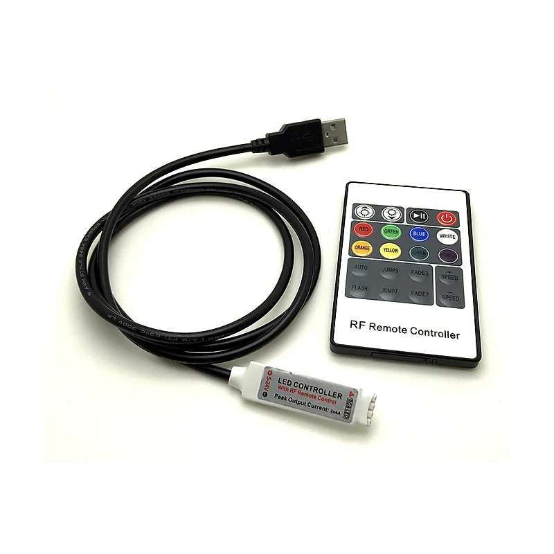 20key RF беспроводной пульт дистанционного управления с usb кабелем для 5050 3528 5V RGB