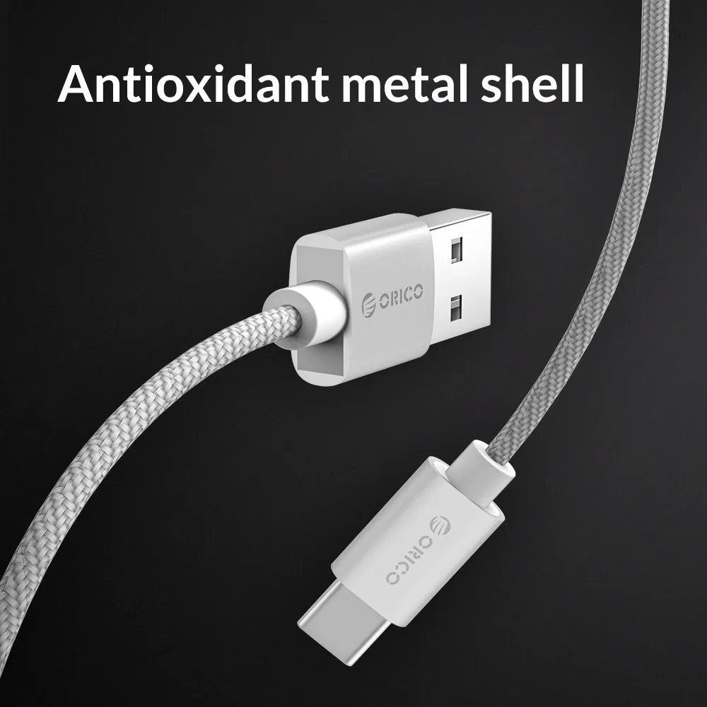 ORICO type-C USB кабель 2A USB C кабель передачи данных для быстрой зарядки type-C USB Кабель зарядного устройства для Nexus 5X, 6 P, OnePlus 2, Xiaomi USB-C
